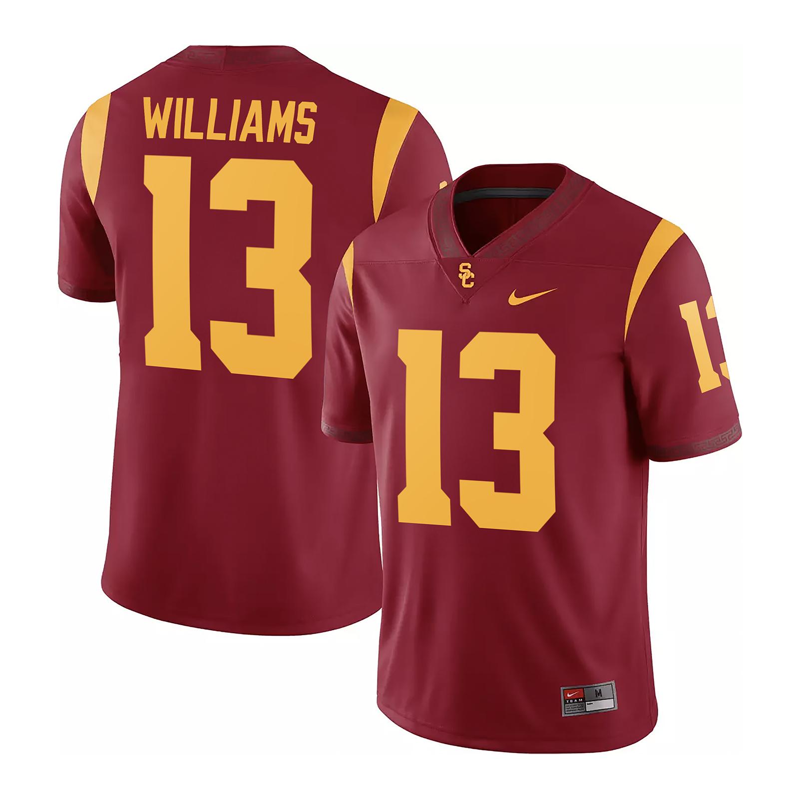 USC Trojans Men's Nike Cardinal #13 Caleb Williams Home Football